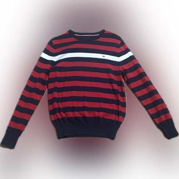 Tommy Hilfiger Other - Tommy Hilfiger Men's Striped Crewneck Sweater in Navy and Red